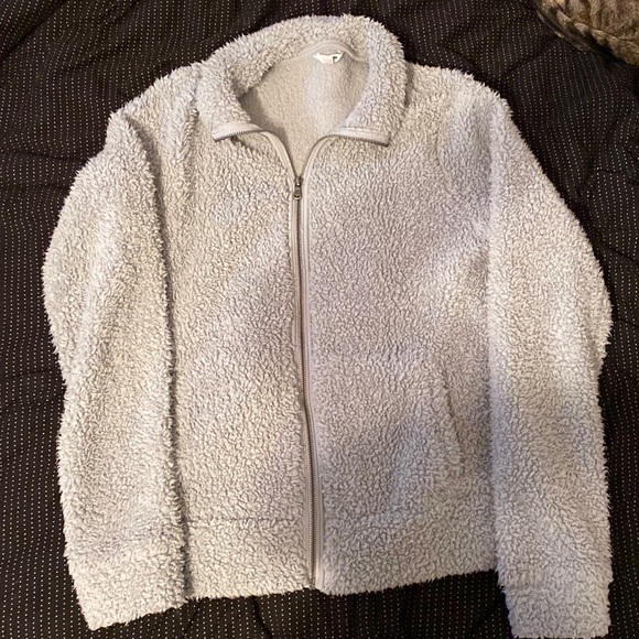 Gray Sherpa Jacket - Picture 1 of 2